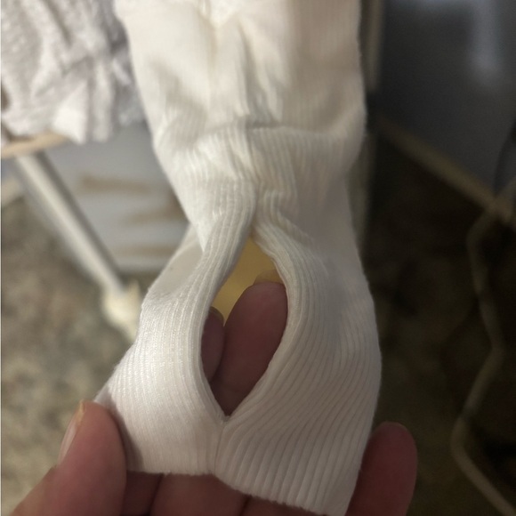 🛍Bundle sale🛍Jane and Delancey white henley Long Sleeve Top small - Picture 6 of 10